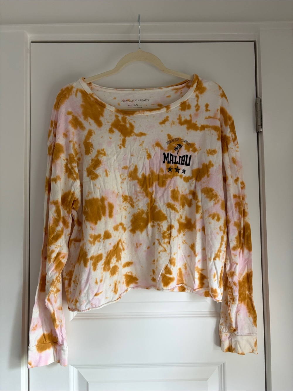 💙 Grayson Threads Tie-Dye Long Sleeve Tee in Pink and Mustard